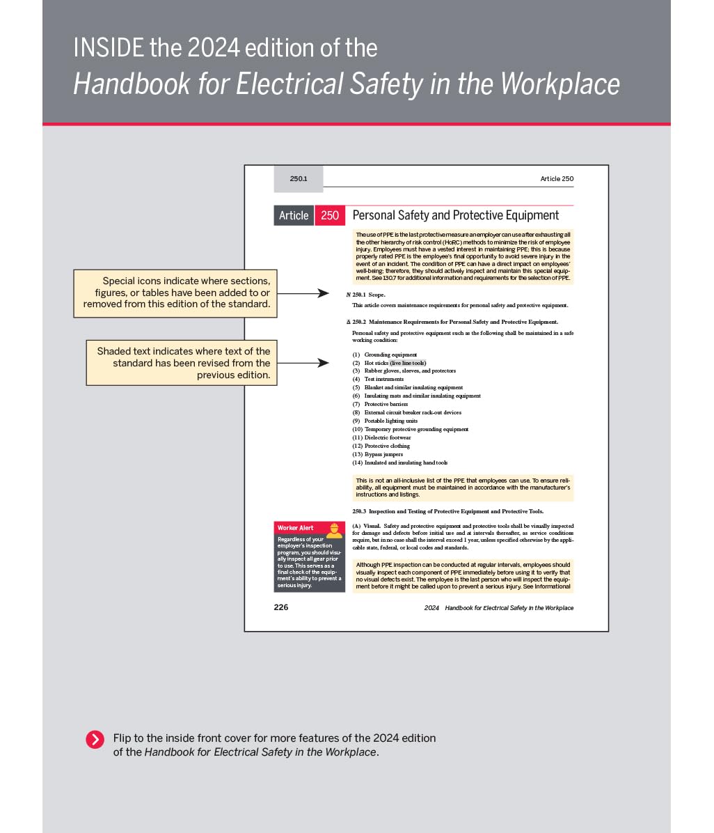 NFPA 70E, Handbook for Electrical Safety in the Workplace, 2024 Edition